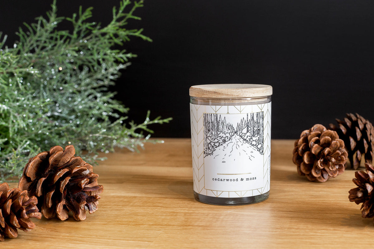 Cedarwood & Moss Scented Candle